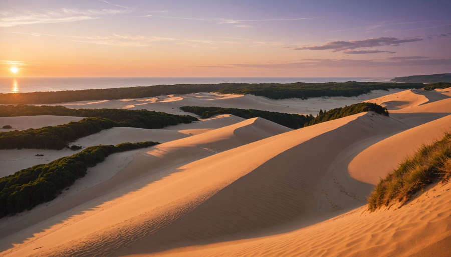 Coucher de soleil dune du pilat : points de vue spectaculaires, lumières avec le domaine des oréades